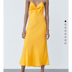 UNWORN, W TAG Zara satin midi dress